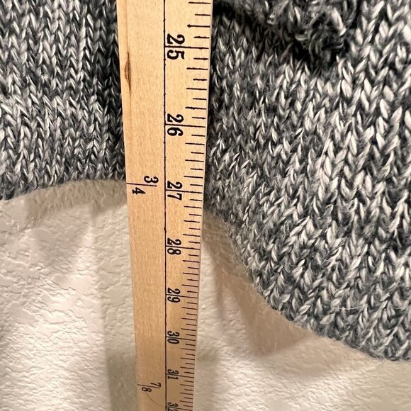 Lapis Womens Gray Cap Sleeve Knitted Front Pockets Cardigan Sweater Size Medium - Picture 11 of 12